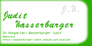 judit wasserburger business card